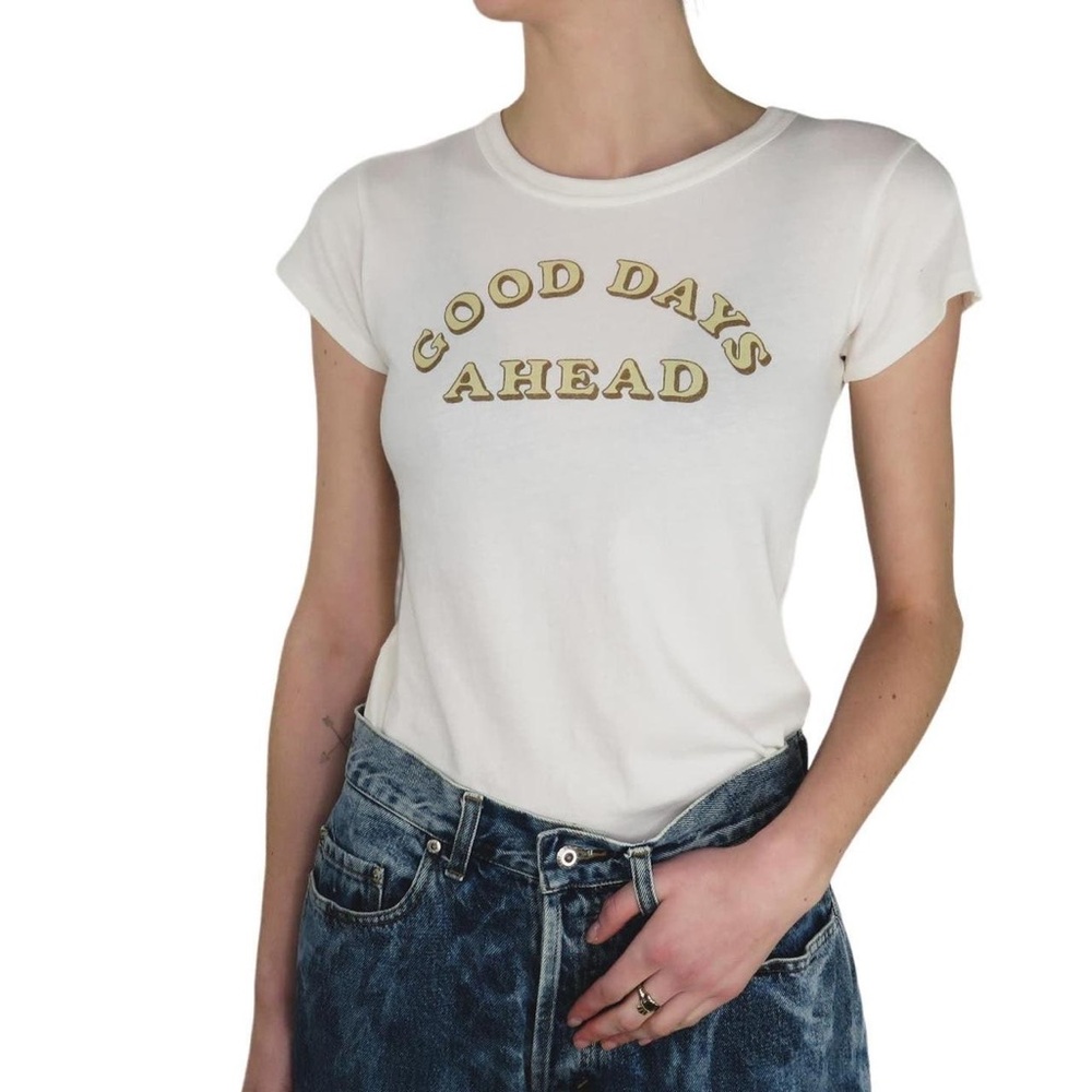 Good Days Ahead Perfect Vintage Tee in Lighthouse (XL)